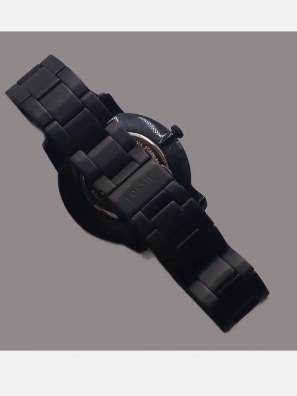 NWT FOSSIL Men's Black Reliaquest Bowl Promotional Quartz Wrist Watch,